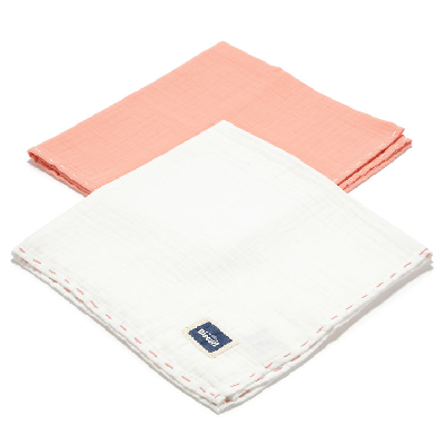 La Millou - 2ks mušelínové pleny - Papapya/Off white
