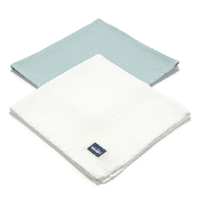 La Millou - 2ks mušelínové pleny - Mint/Off white