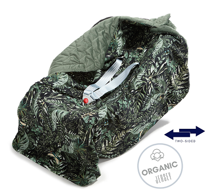 La Millou - Zavinovací deka do autosedačky Botanical/Velvet khaki