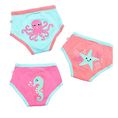 Zoocchini učící kalhotky - Set 3ks, dívčí 3-4 roky, Ocean Gals